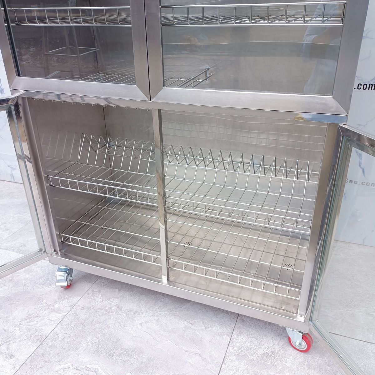 TỦ CHÉN INOX 304 4 CÁNH CỬA B65 | ii | Công Ty TNHH INOX Ánh Sao