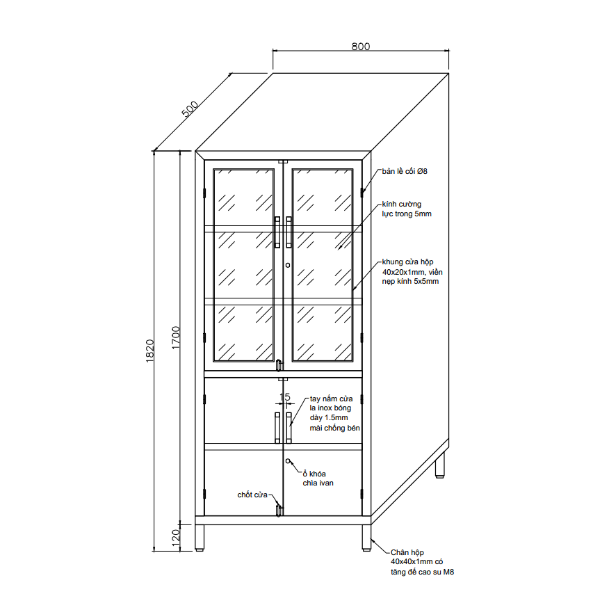 TỦ INOX 304 Y TẾ Y41 | Wd3 | Công Ty TNHH INOX Ánh Sao