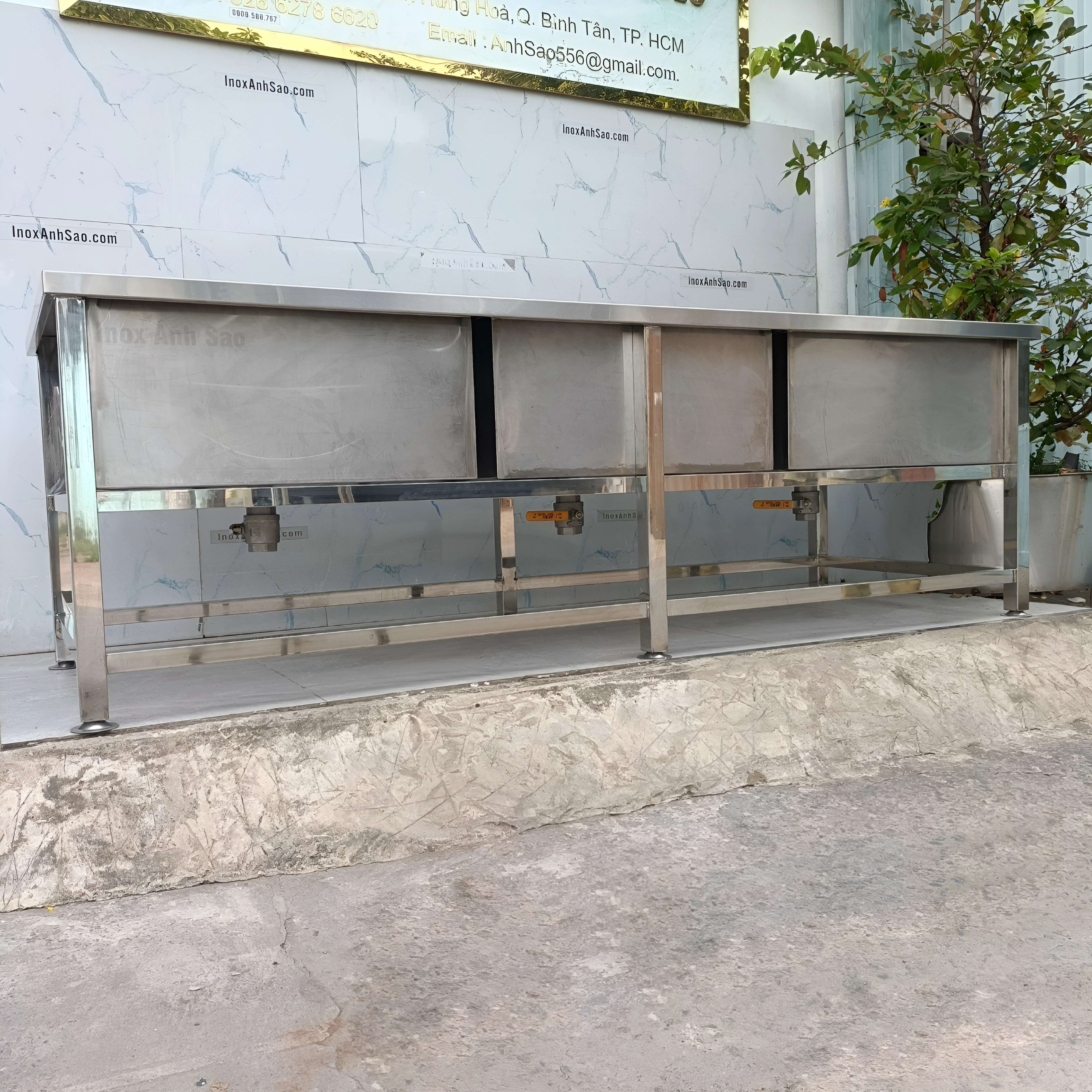 BỒN RỬA INOX 3 HỘC B20 | KnY | Công Ty TNHH INOX Ánh Sao