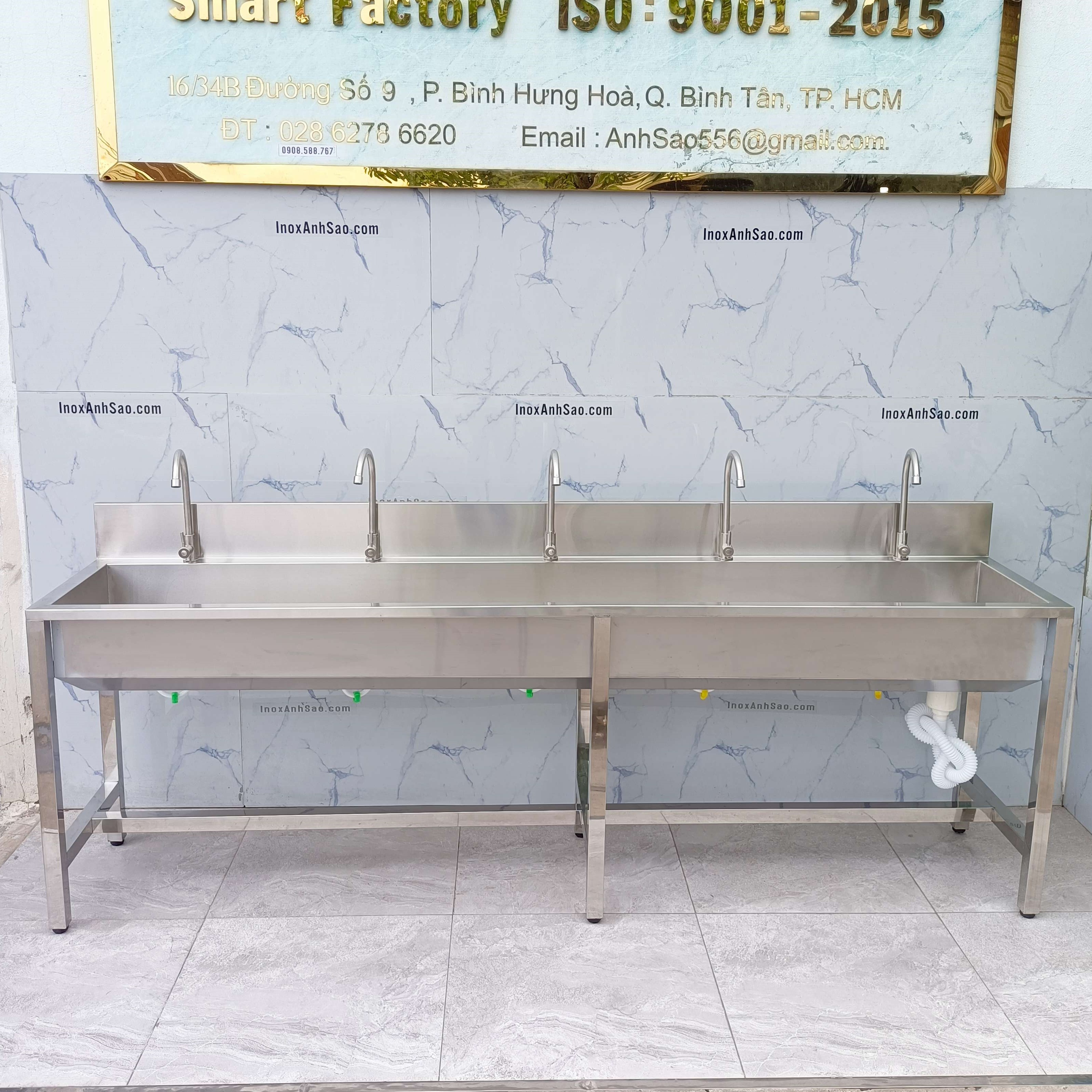 BỒN RỬA INOX 5 VÒI T65 | wXo | Công Ty TNHH INOX Ánh Sao