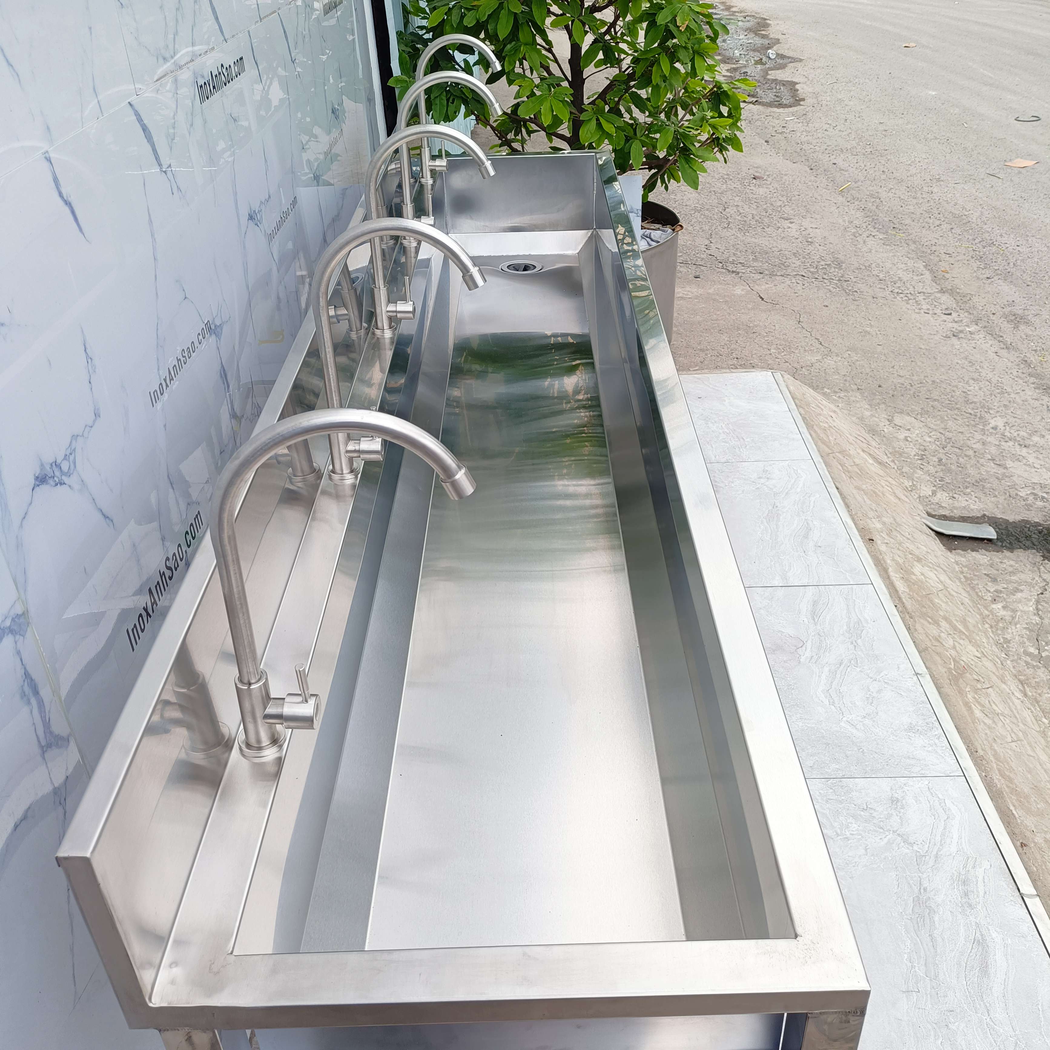 BỒN RỬA INOX 5 VÒI T65 | wXo | Công Ty TNHH INOX Ánh Sao