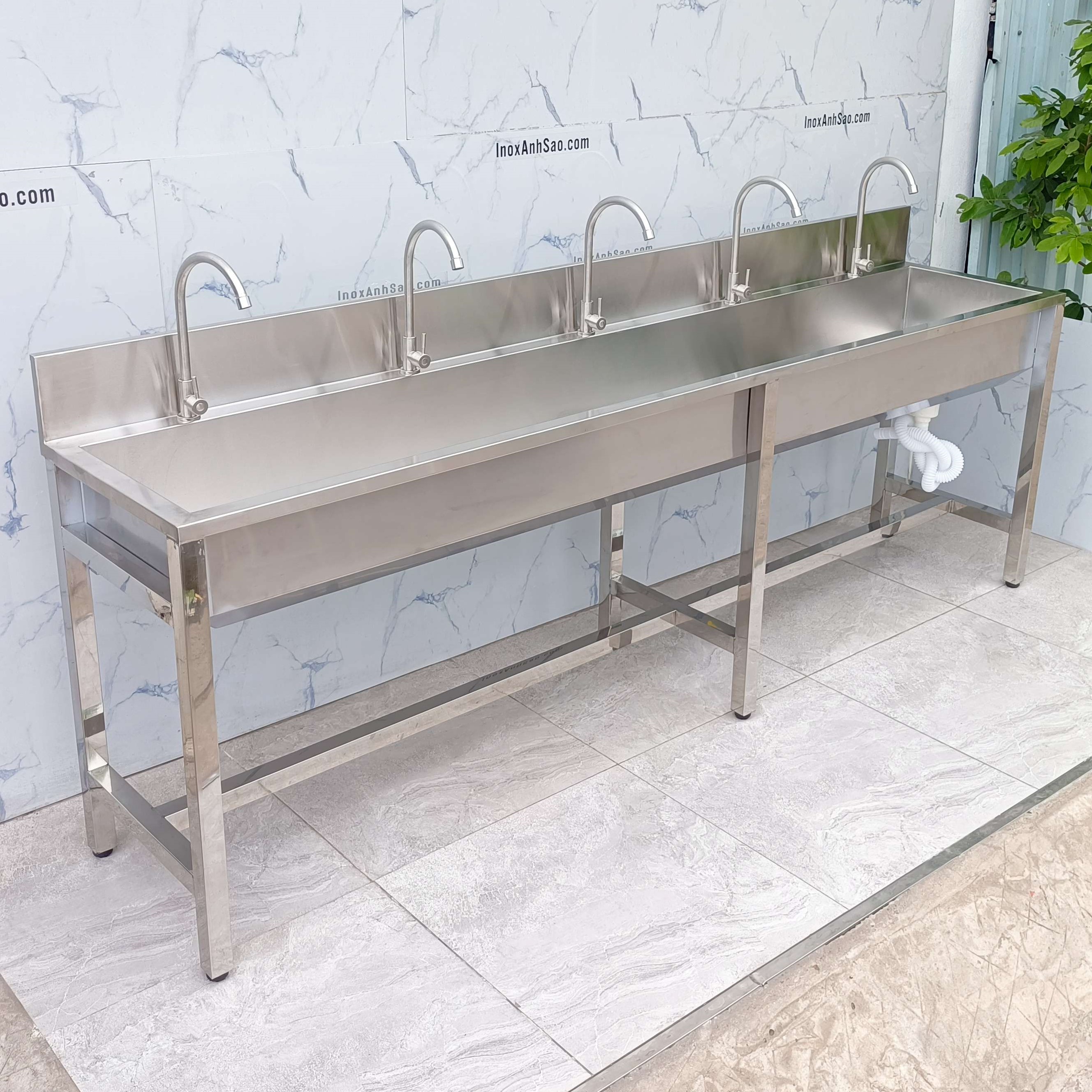 BỒN RỬA INOX 5 VÒI T65 | wXo | Công Ty TNHH INOX Ánh Sao