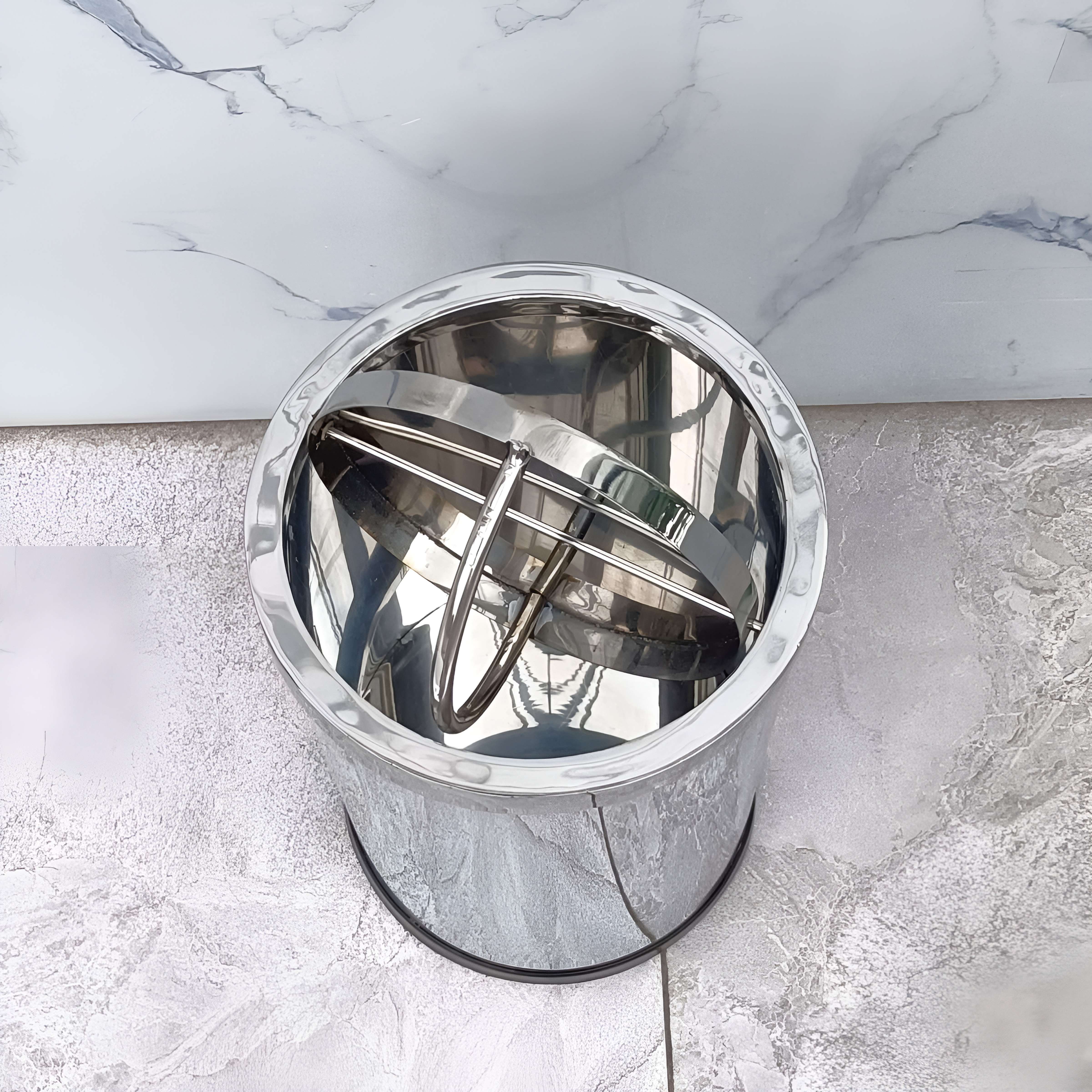 THÙNG RÁC INOX TRÒN NẮP LẬT L34 | aEE | Công Ty TNHH INOX Ánh Sao