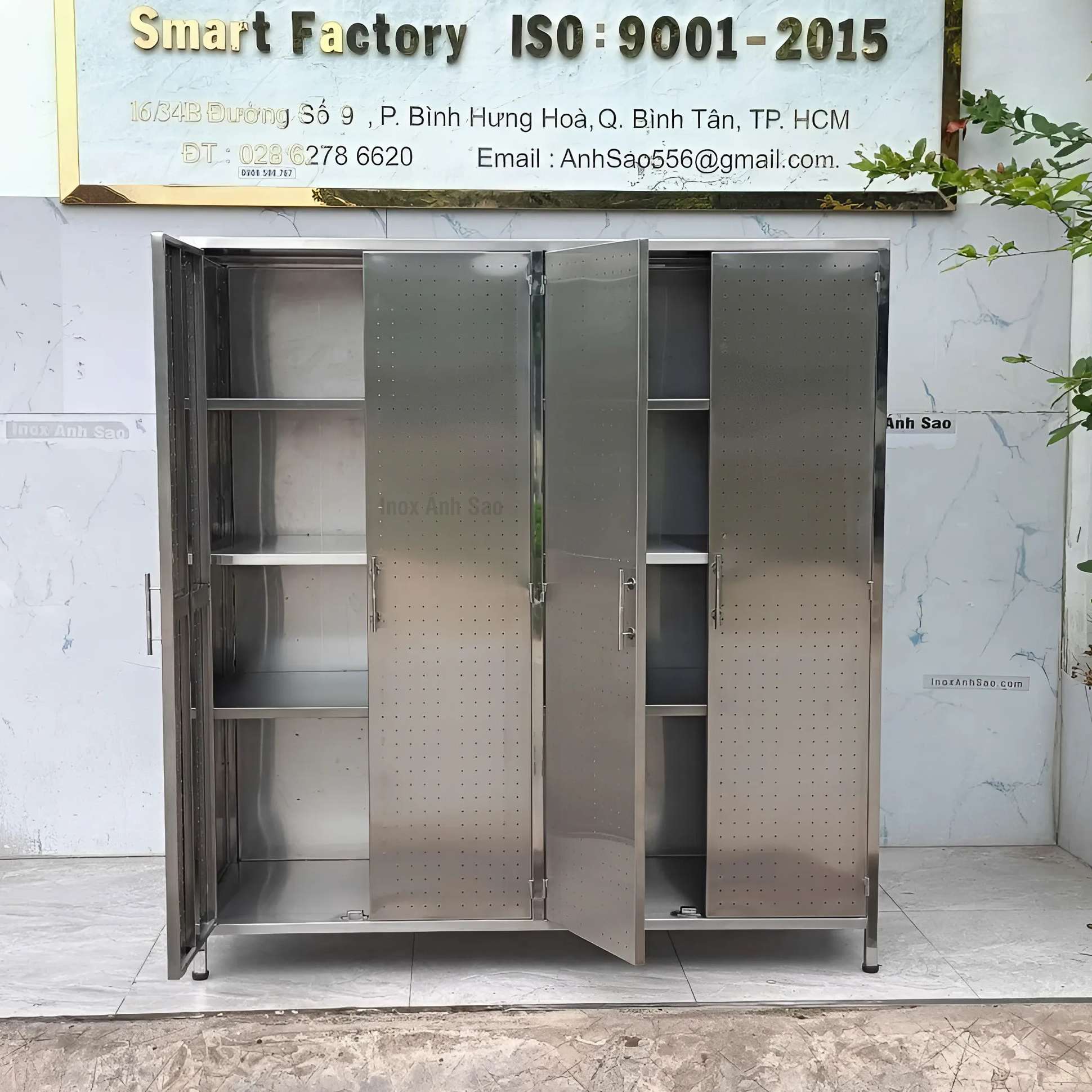 TỦ ĐỰNG GIA VỊ INOX 304 CÓ 4 CỬA MỞ B72 | nwi | Công Ty TNHH INOX Ánh Sao