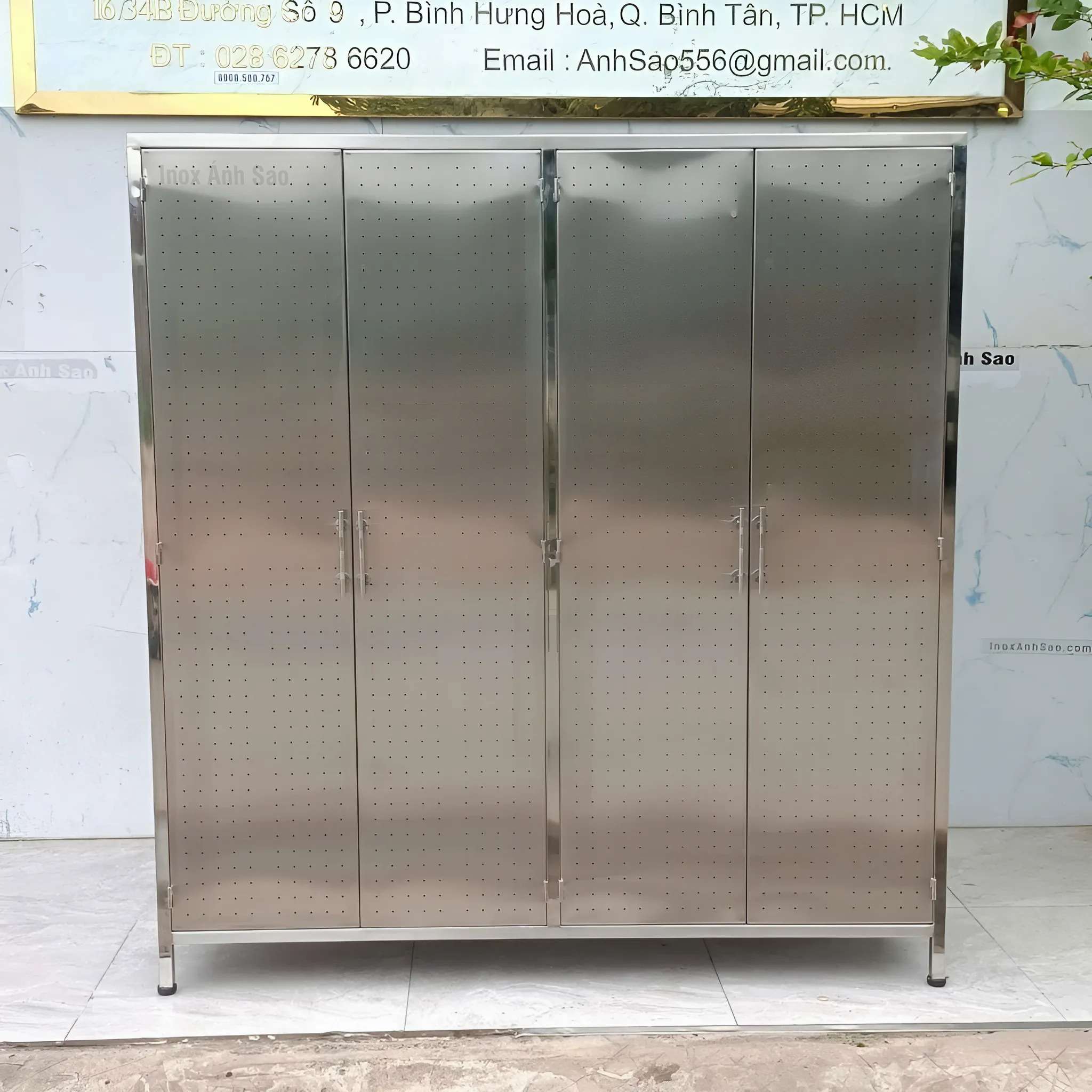 TỦ ĐỰNG GIA VỊ INOX 304 CÓ 4 CỬA MỞ B72 | nwi | Công Ty TNHH INOX Ánh Sao