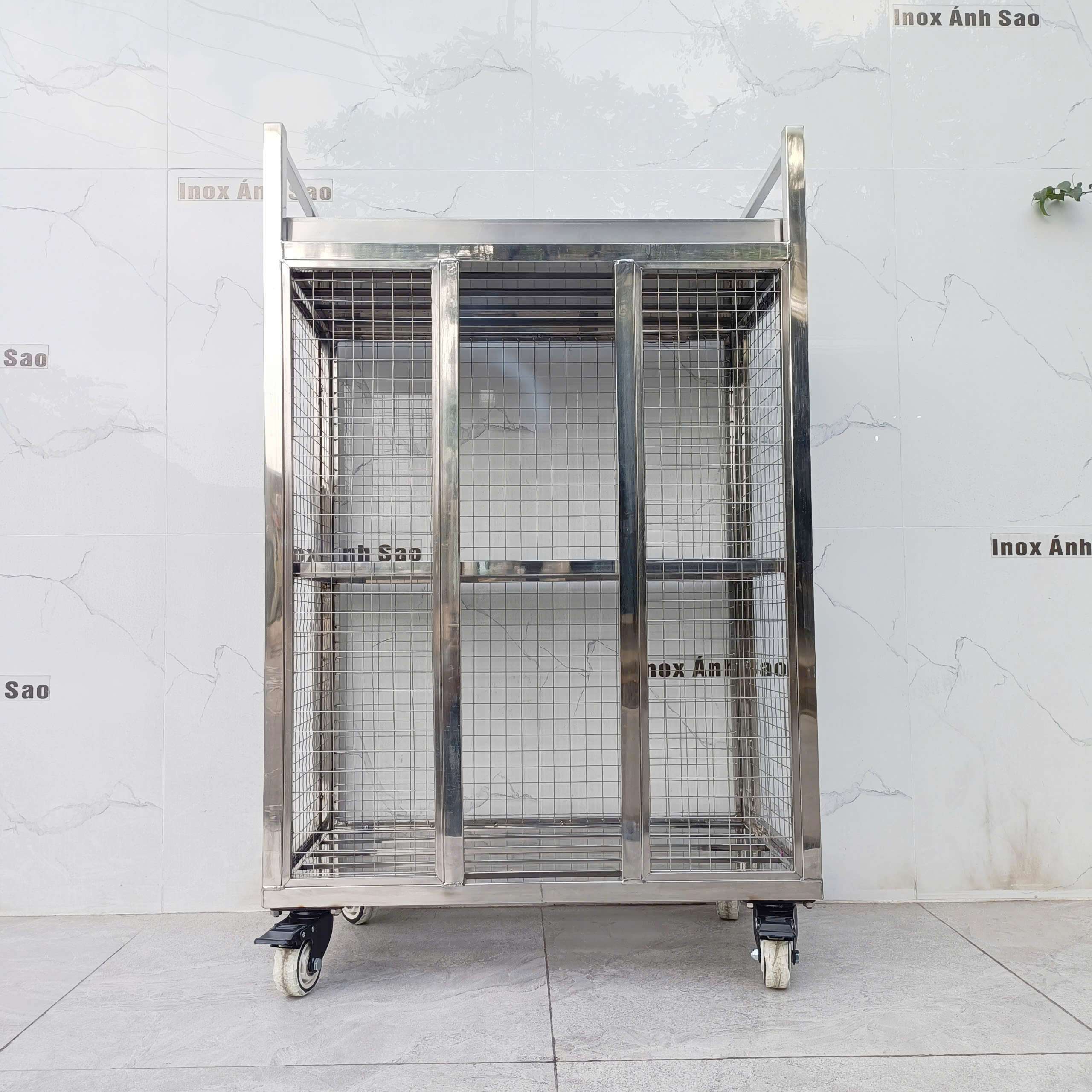 KỆ SONG INOX 3 TẦNG D39 | zfZ | Công Ty TNHH INOX Ánh Sao