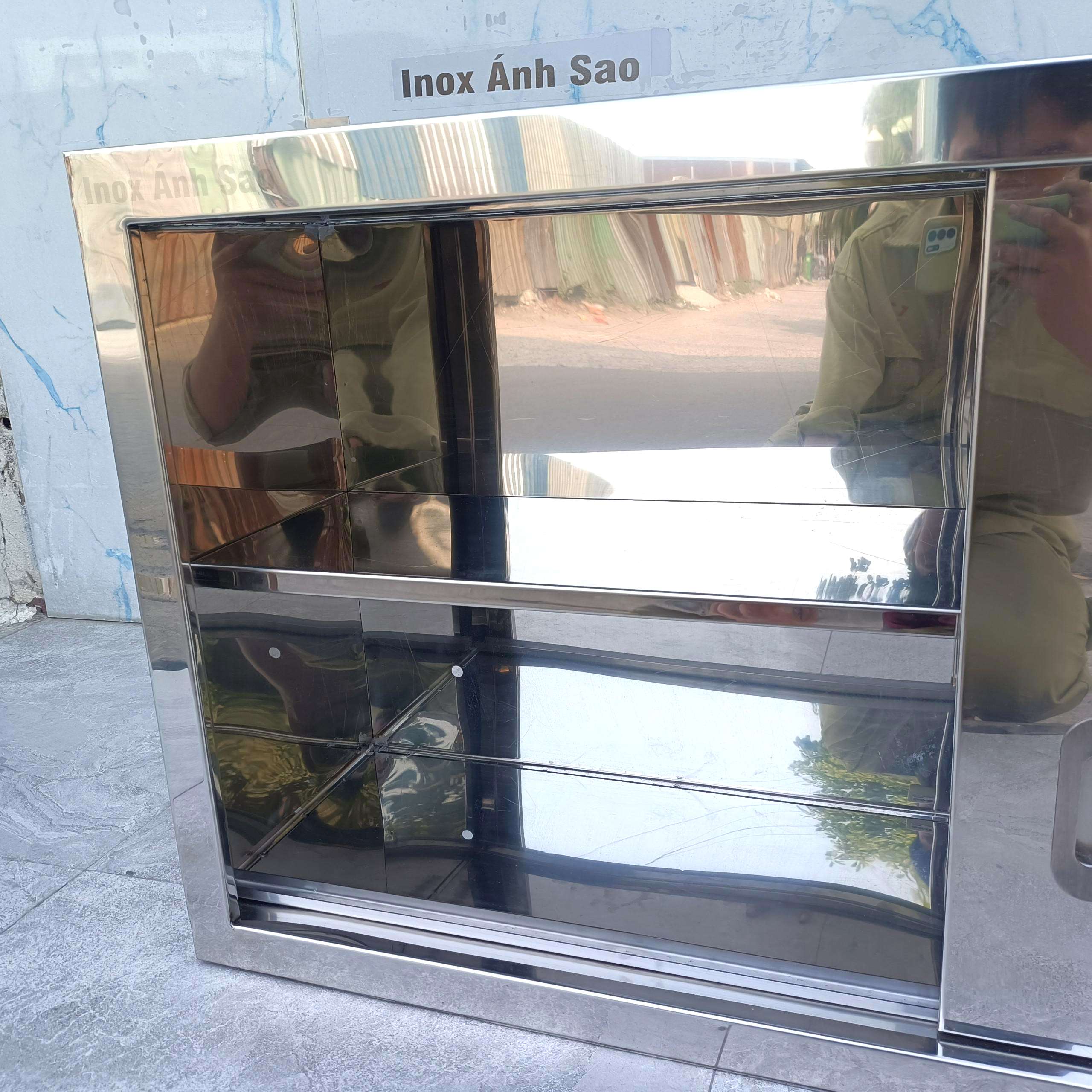 TỦ CỬA LÙA INOX TREO TƯỜNG B22 | 79 | Công Ty TNHH INOX Ánh Sao
